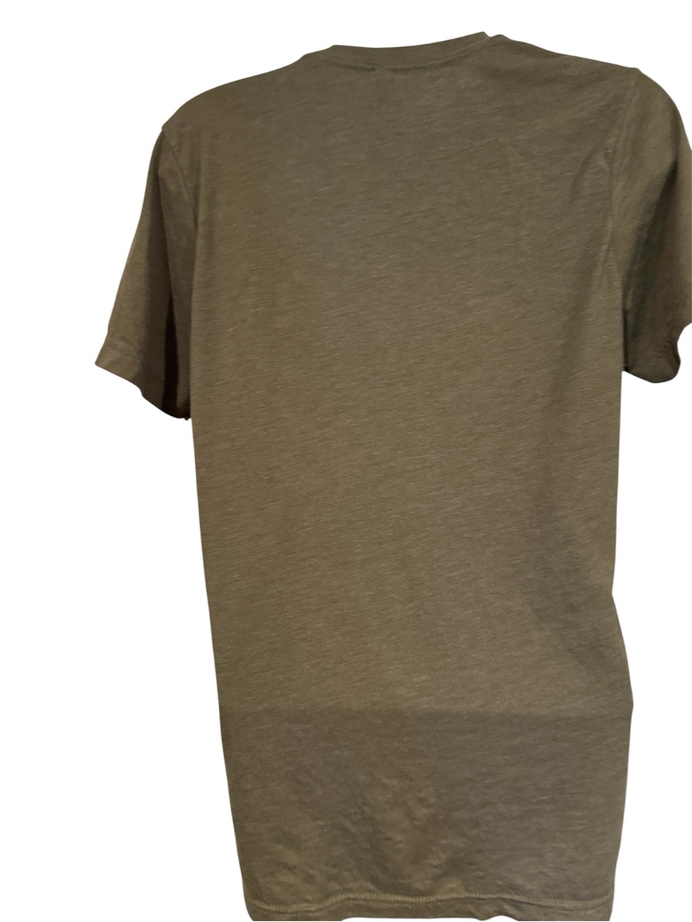 Bella Canvas Olive Green Tee with White Script Logo - Picture 2 of 4